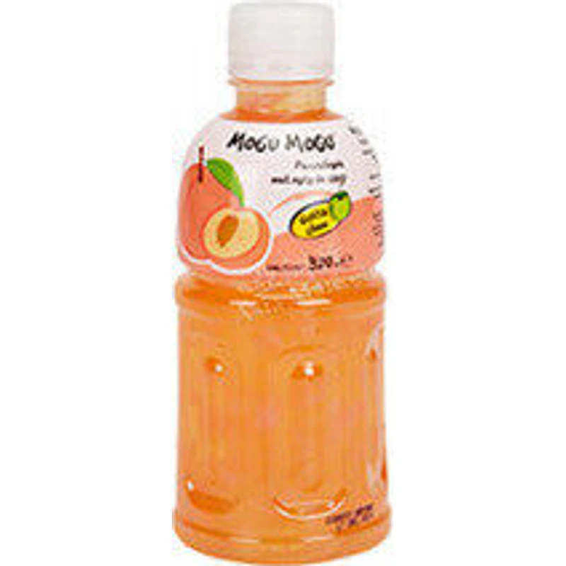 MOGU MOGU Peach flavored Drink with Nata de coco — Mogu Mogu